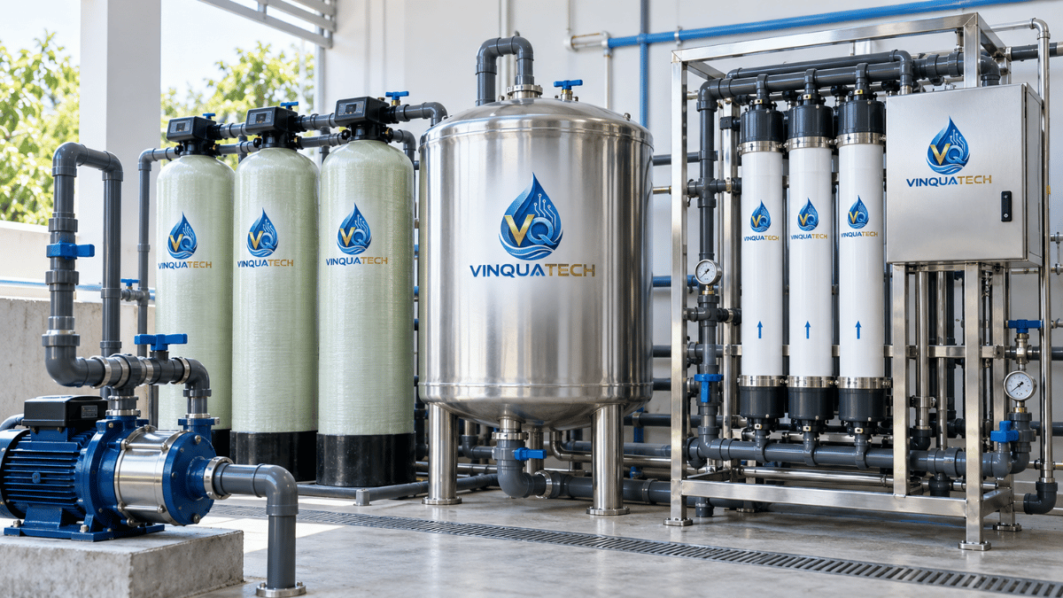 Hệ thống tiền xử lý nước giếng kết hợp màng lọc UF
