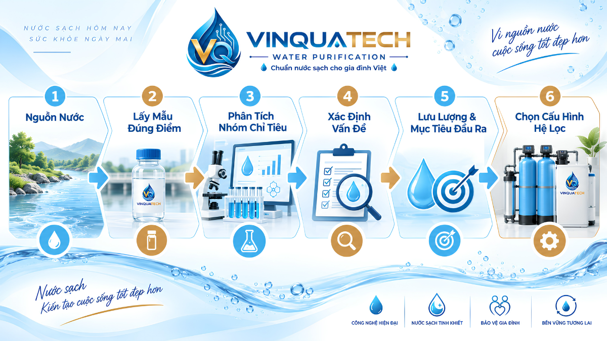 Các nhóm chỉ tiêu cần kiểm tra trước khi lắp hệ lọc nước
