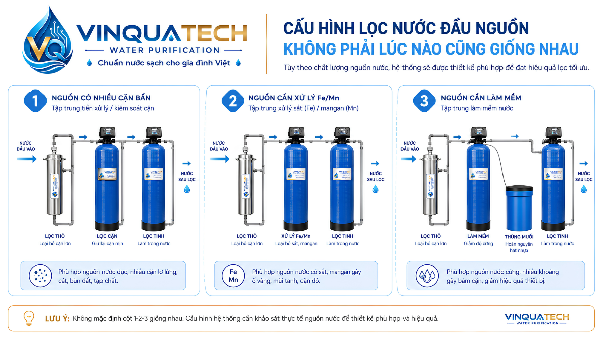 Quy trình bảo trì các công đoạn của hệ thống lọc nước đầu nguồn