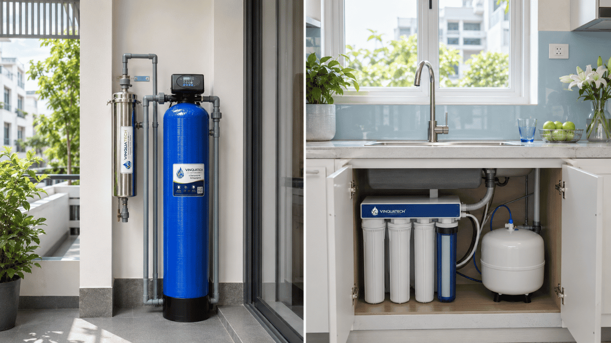 So sánh lọc tổng và máy lọc UF tại Hà Nội cho gia đình
