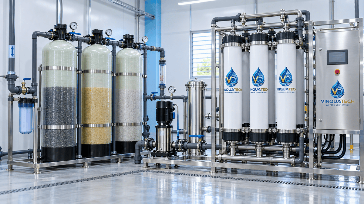 Hệ thống tiền xử lý kết hợp máy lọc UF cho nước sinh hoạt
